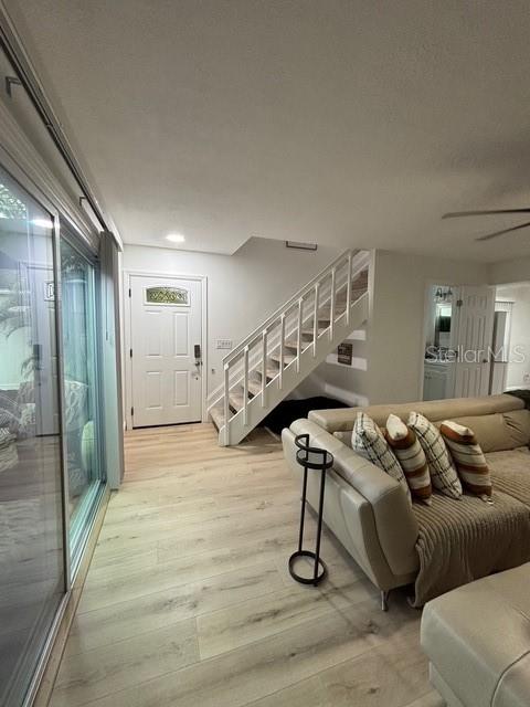 Open Wood Stairs to Second Floor