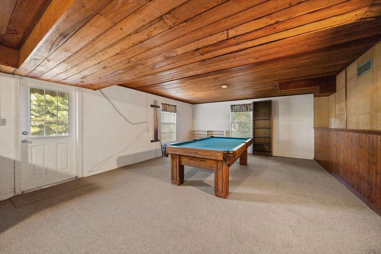 Lower Level game roomwith Pool Table
