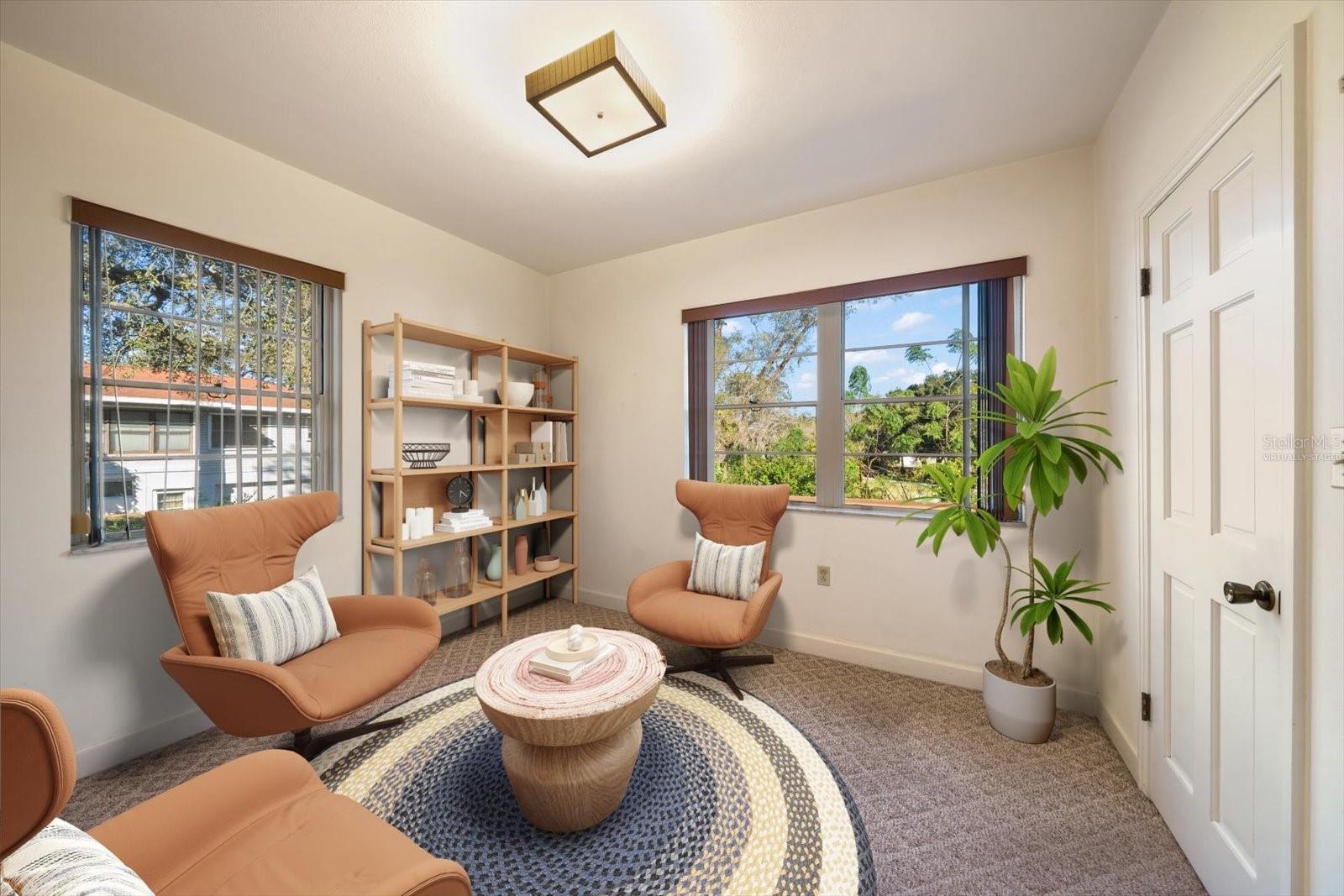 Virtually staged Sitting Room off Kitchen