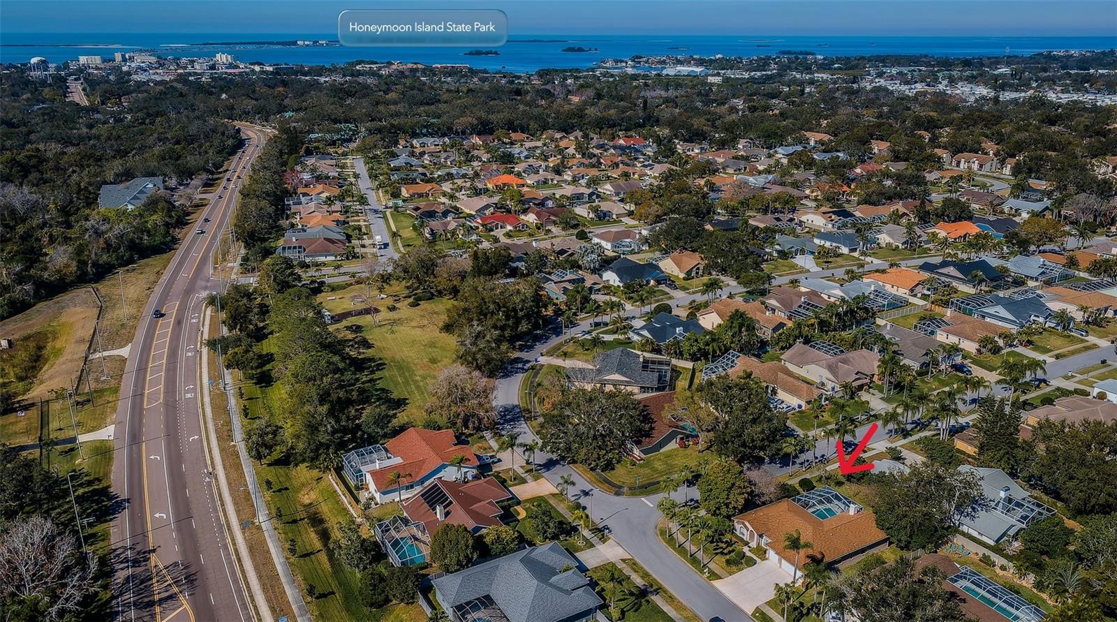 Nearby Honeymoon Island State Park.