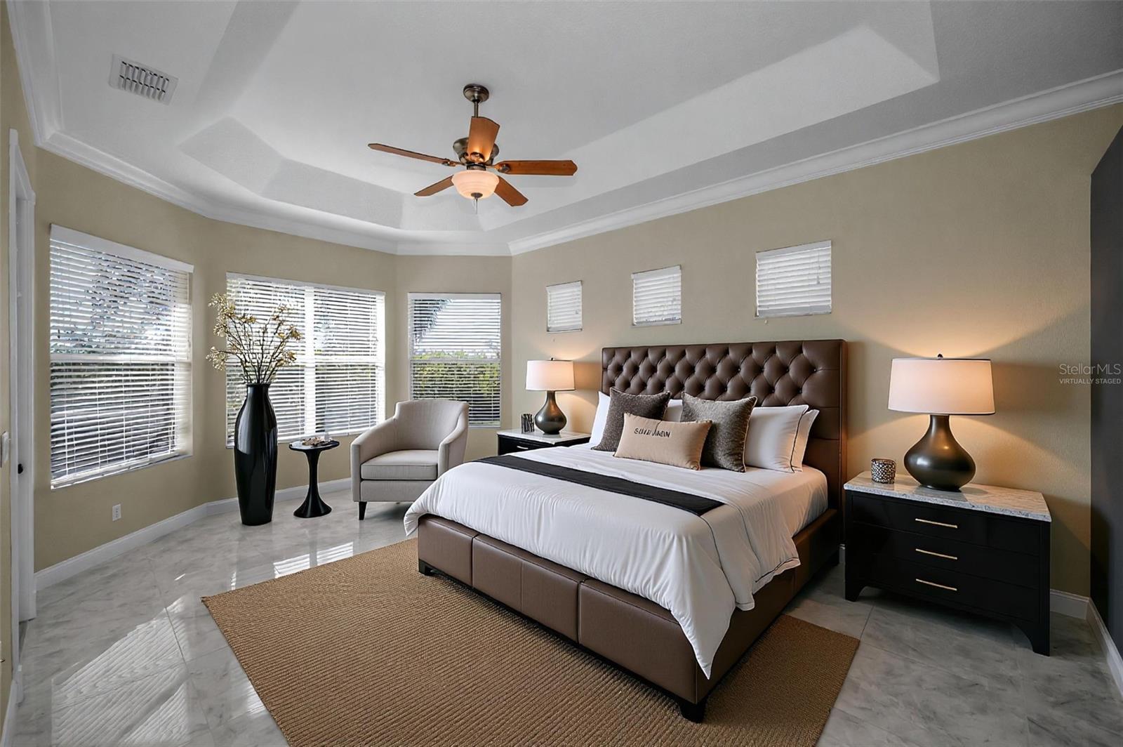 Downstairs Primary Bedroom - Virtually Staged