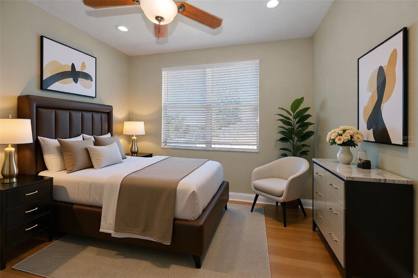 Upper Level Bedroom 4 - Virtually Staged