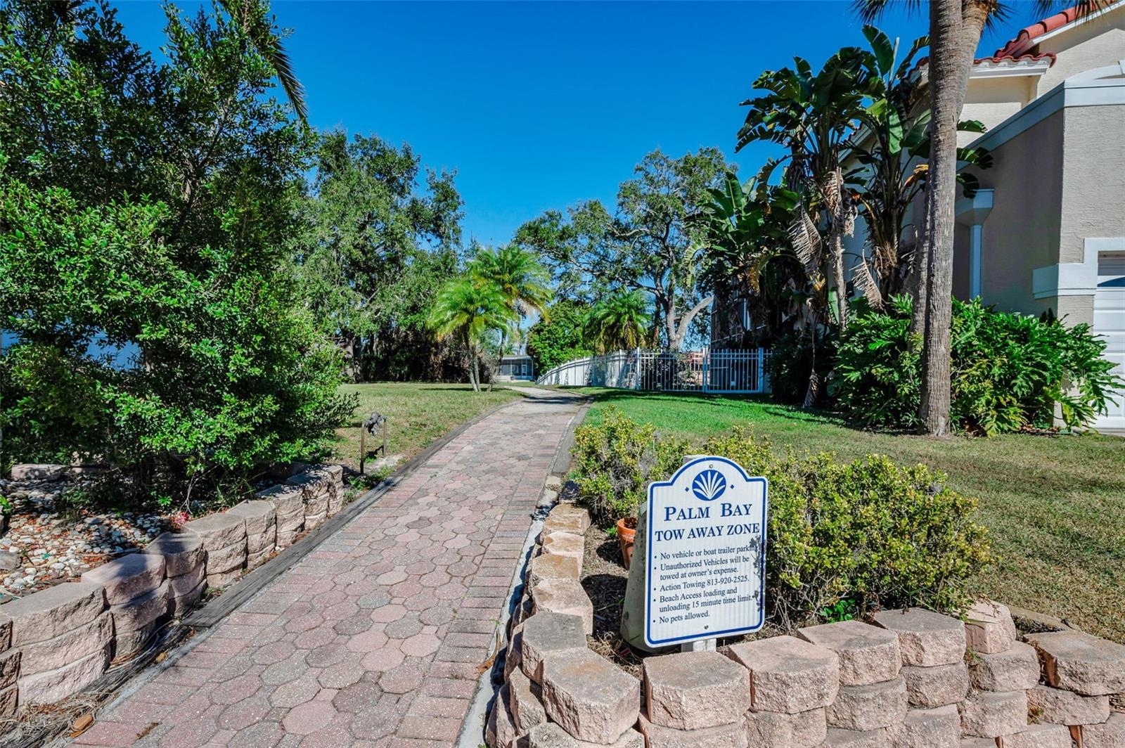 Walk way to Private Beach