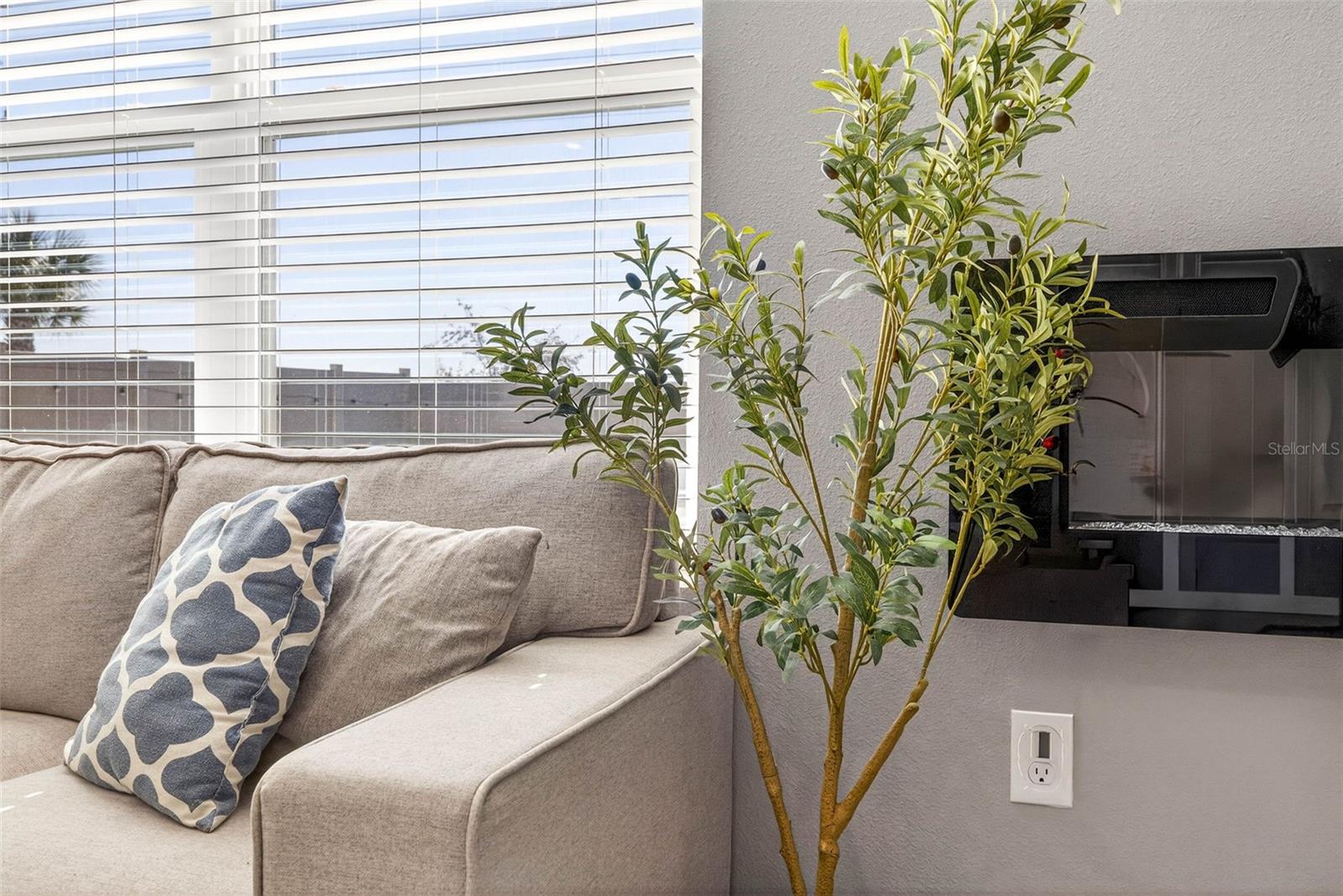 Electric fireplace for colder Florida nights