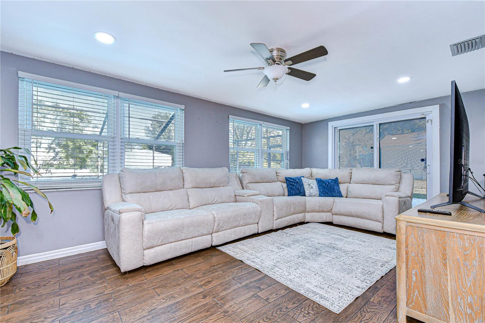 Great room with French doors to the lanai!