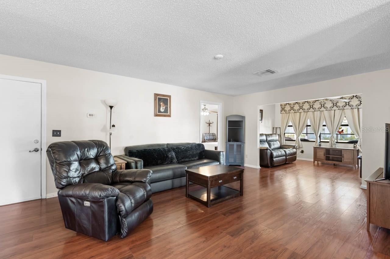 Living room and family room