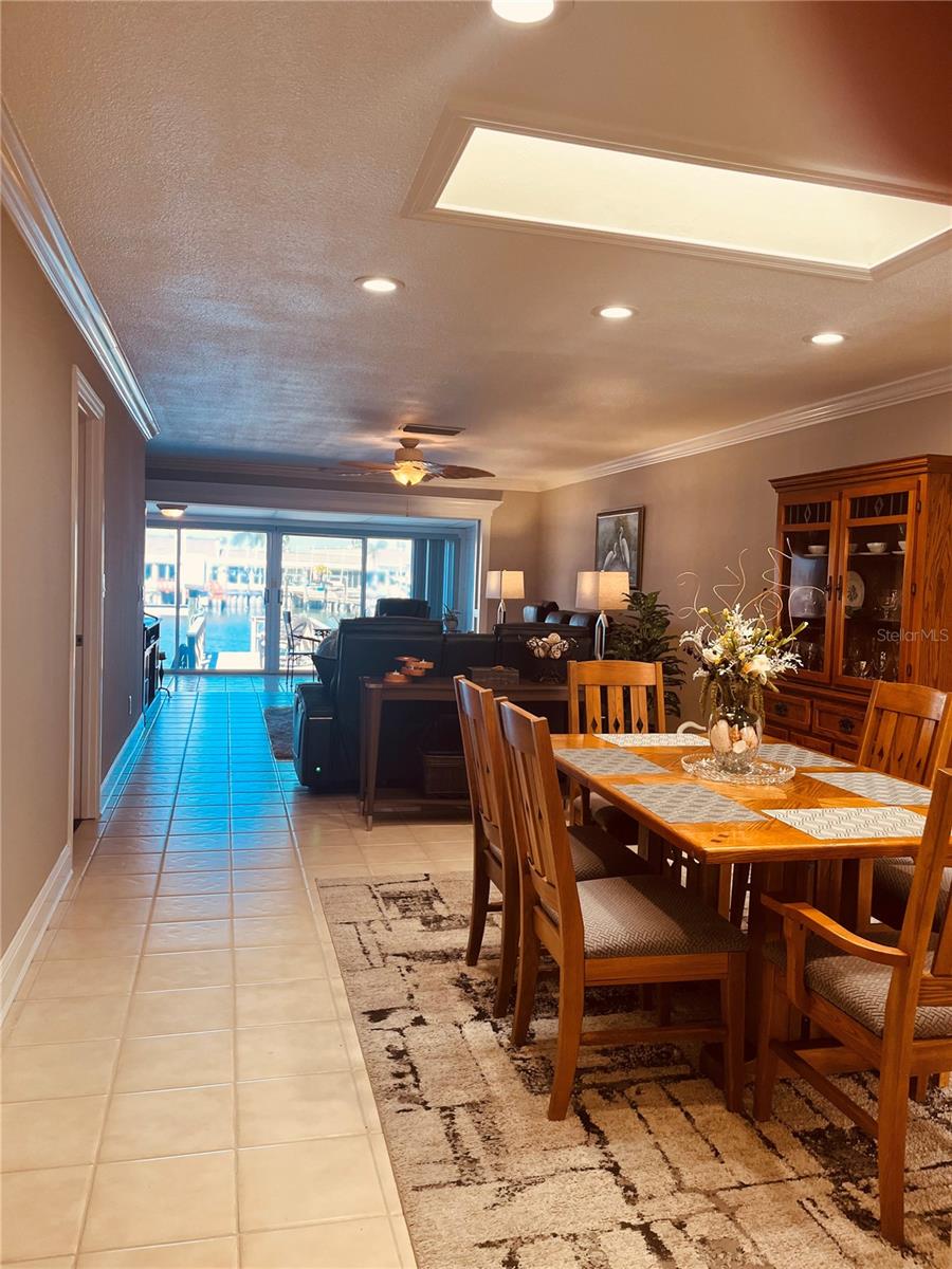 From entering your front door, you can see all the way through back to the bonus, Florida room and your debt and boatlift!