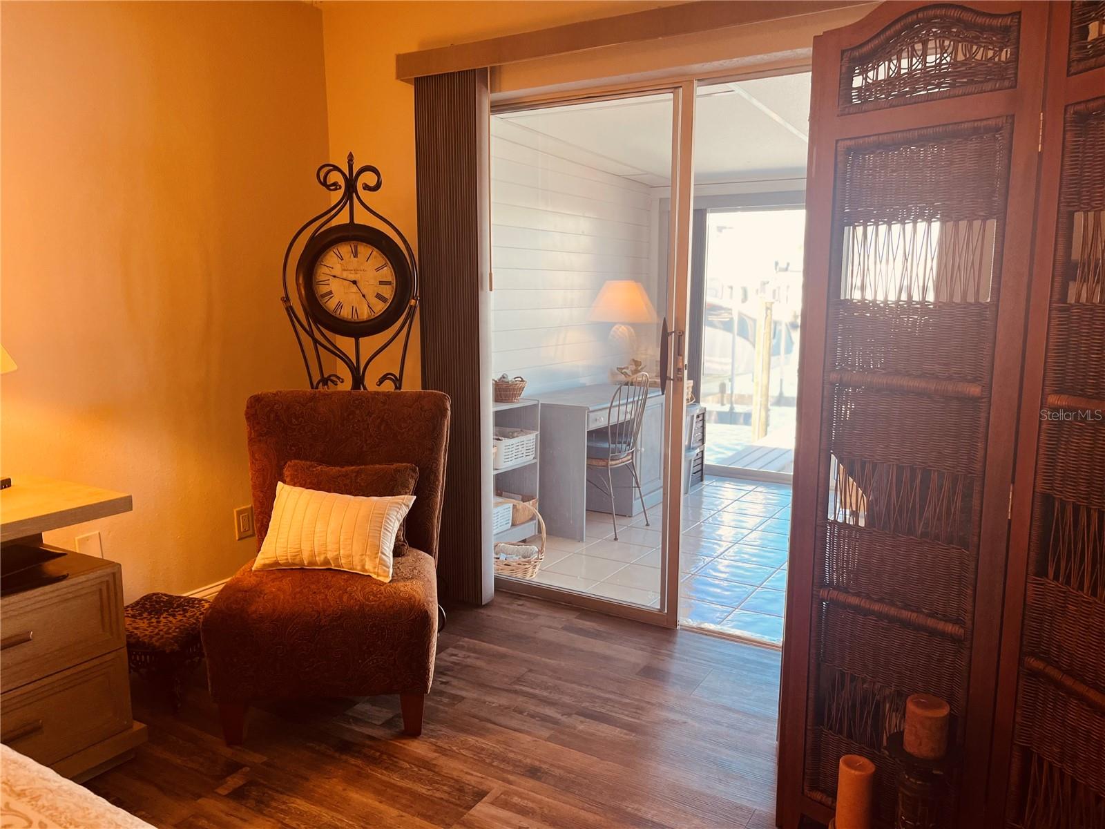 Another view from the primary bedroom, looking out through the sliders!