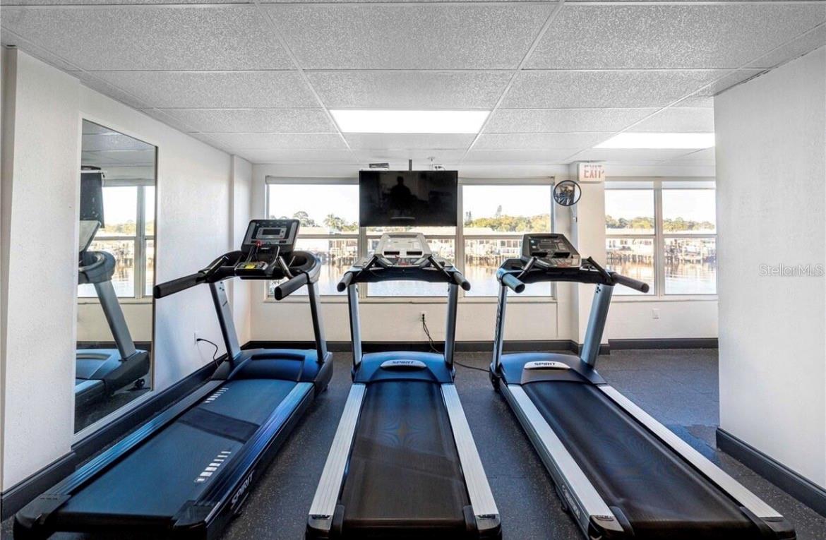 Another view of the extensive fitness room!