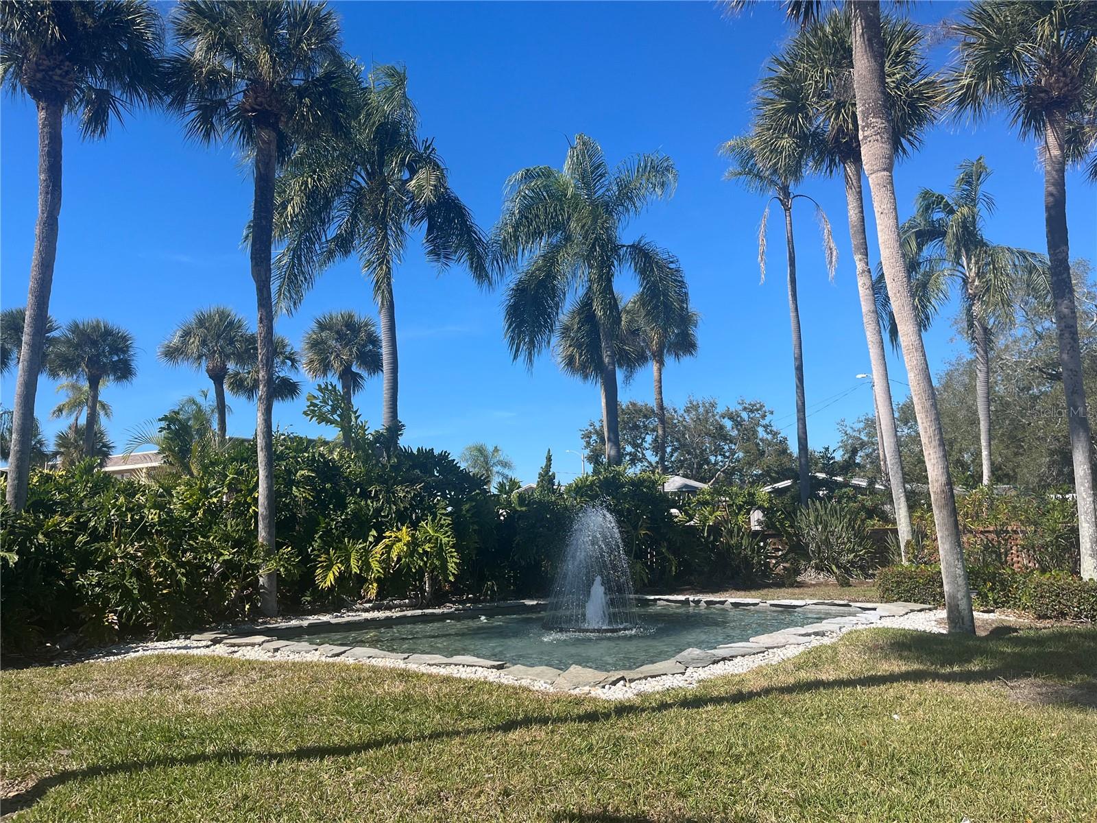 Another one of the three fountains welcoming you home into Boca Ciega point community