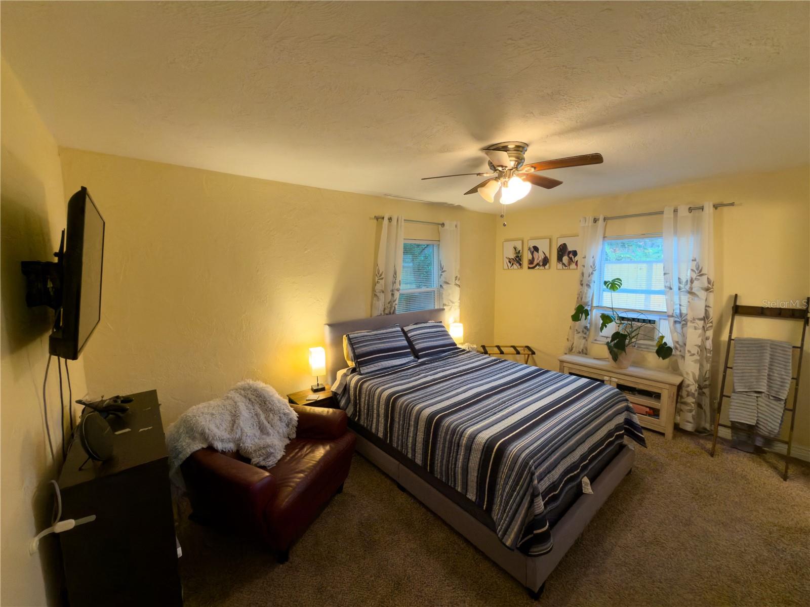 Primary bedroom from door