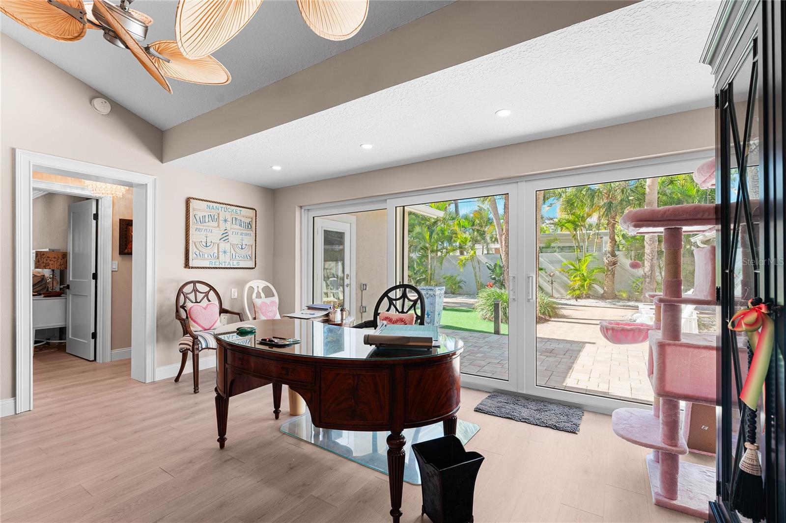 Versatile Dining Room area presently staged as a study, showcasing flexible use.