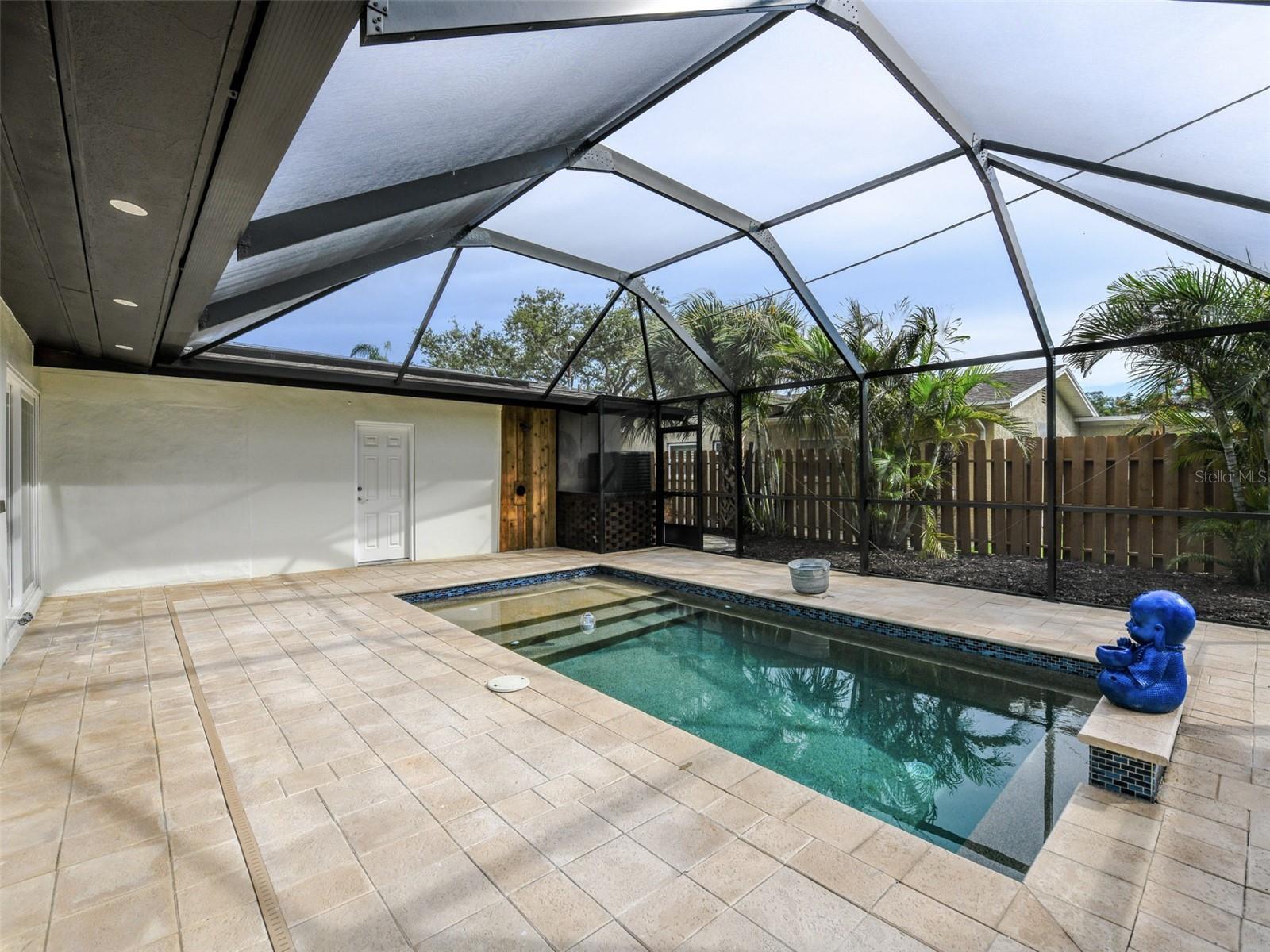 Spacious & beautifully designed, the pool area easily accommodates outdoor furniture, a grill & multiple lounging zones for sophisticated outdoor living.