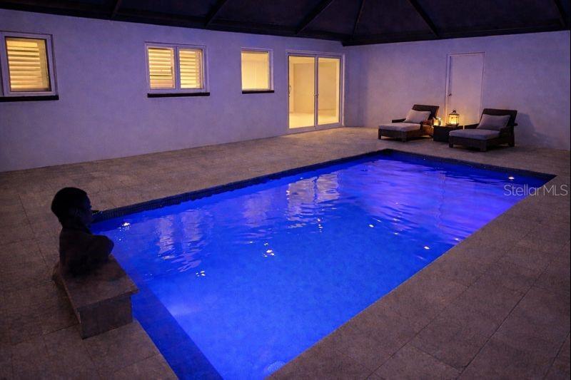 Enjoy evening swims as the pool lighting creates a beautifully illuminated, resort-like atmosphere.