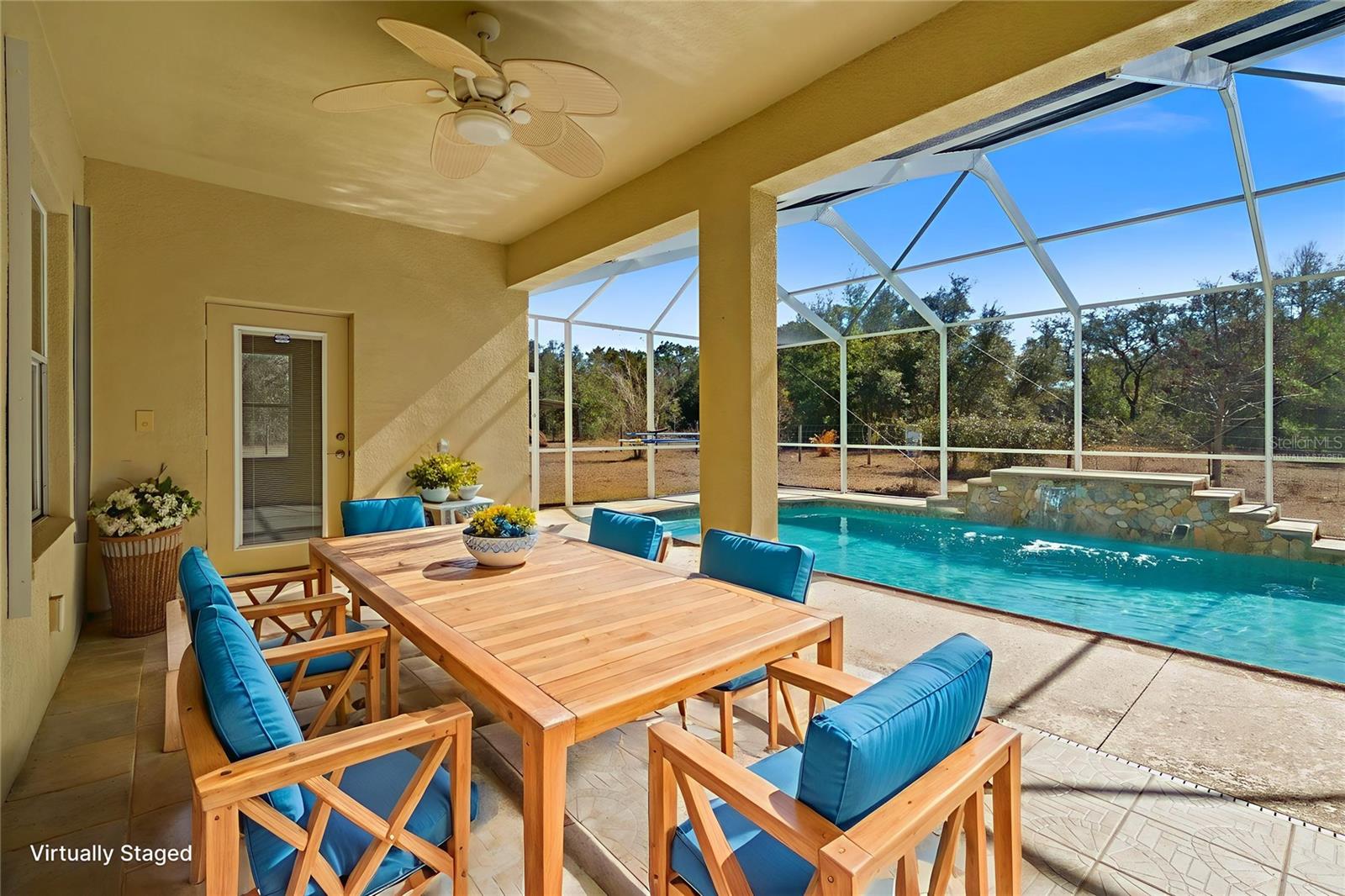 Virtually Staged Covered Patio