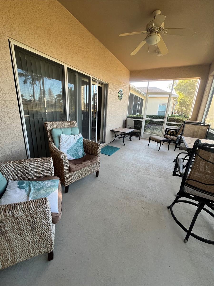 Fenced and enclosed Lanai