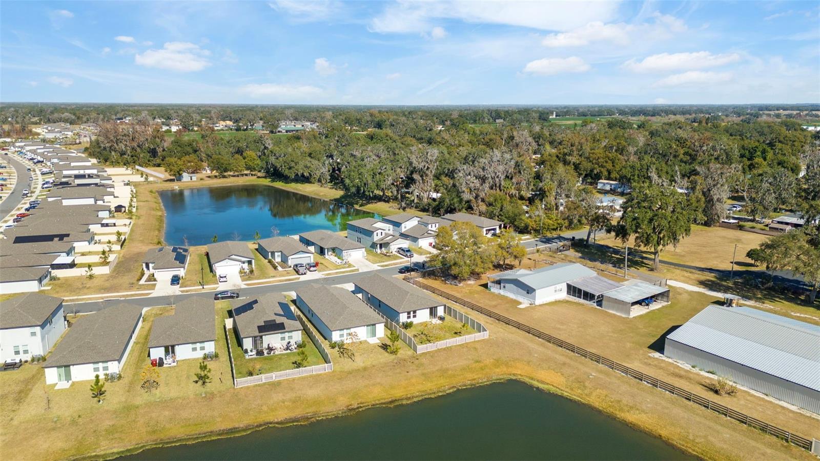 nice pond view at the end