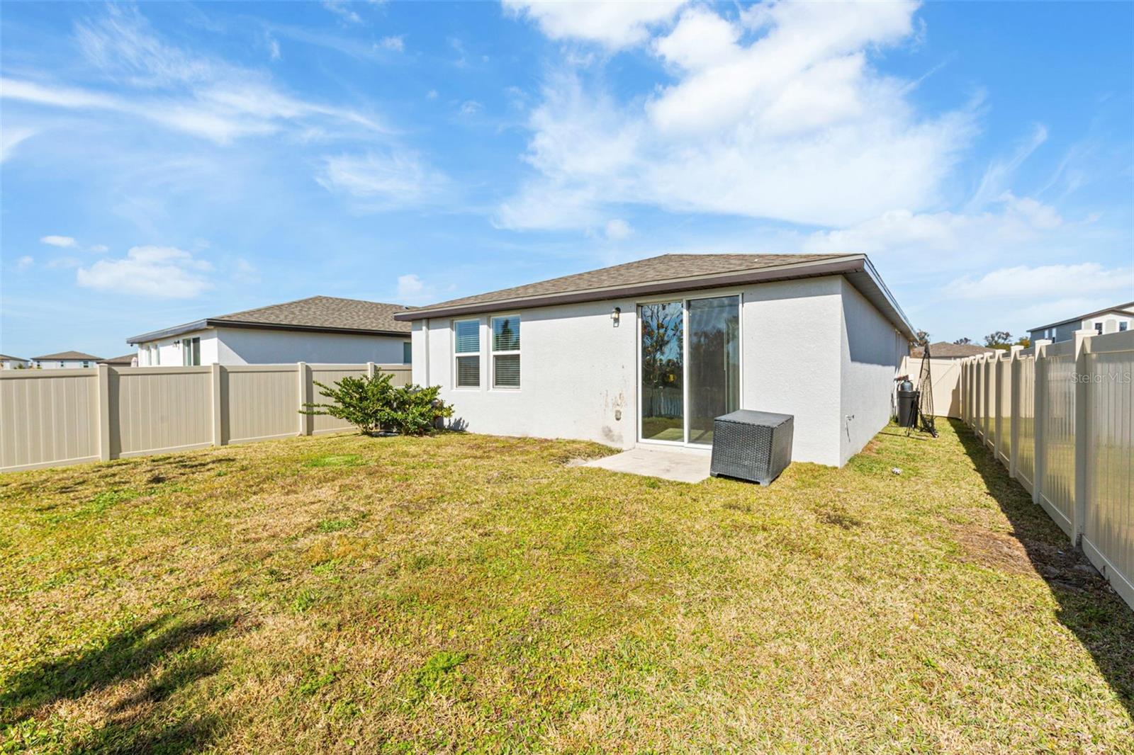 Large Fenced Back yard with Water Treatment system