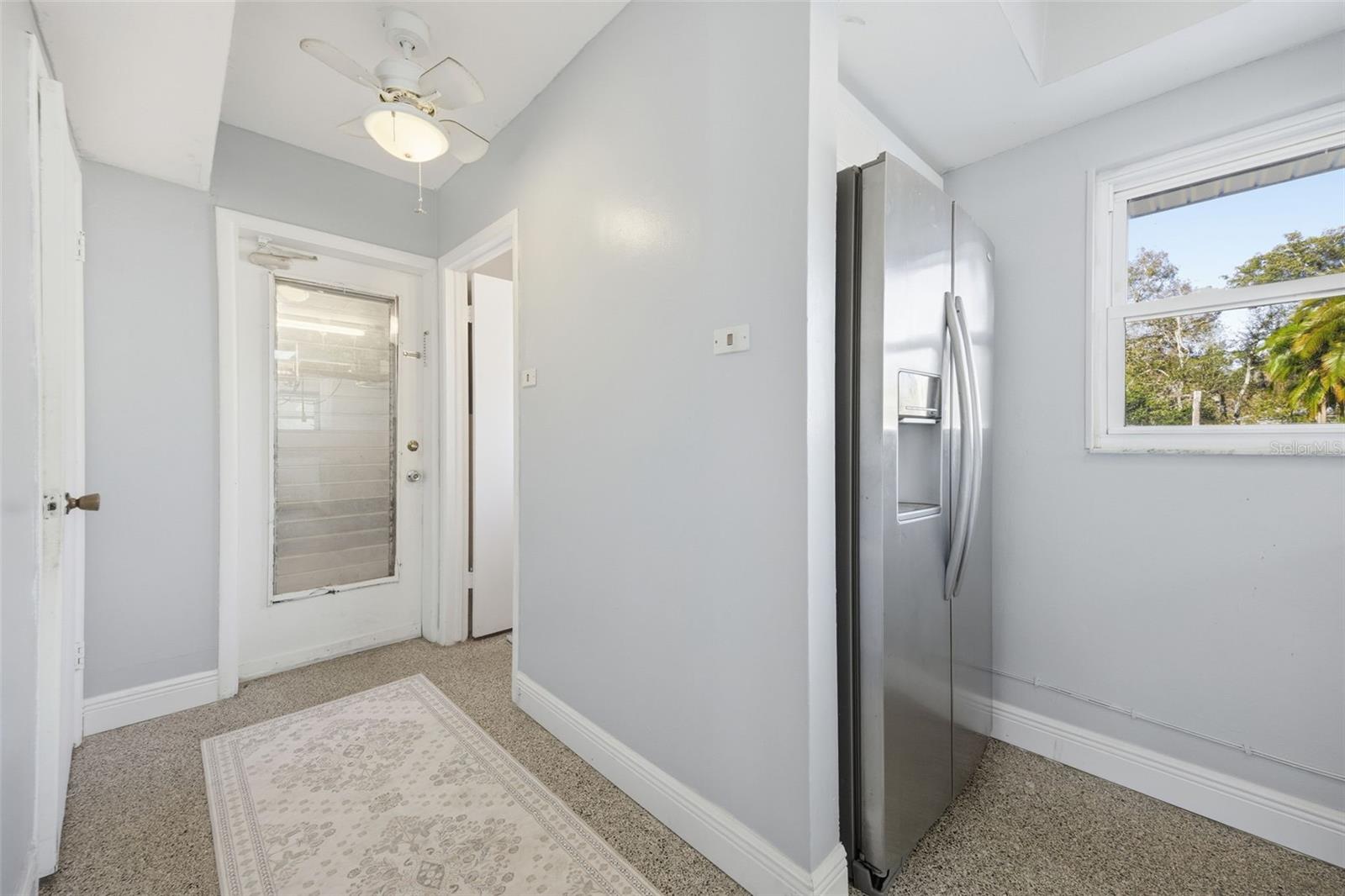 Kitchen hallway to garage