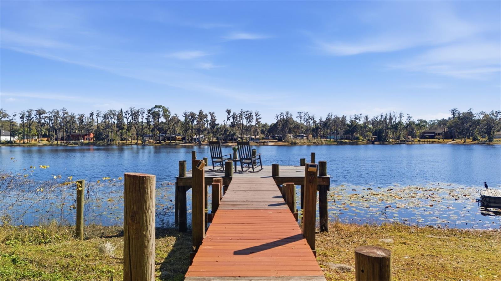 View of Dock and Lake Juanita from the Rear of home
