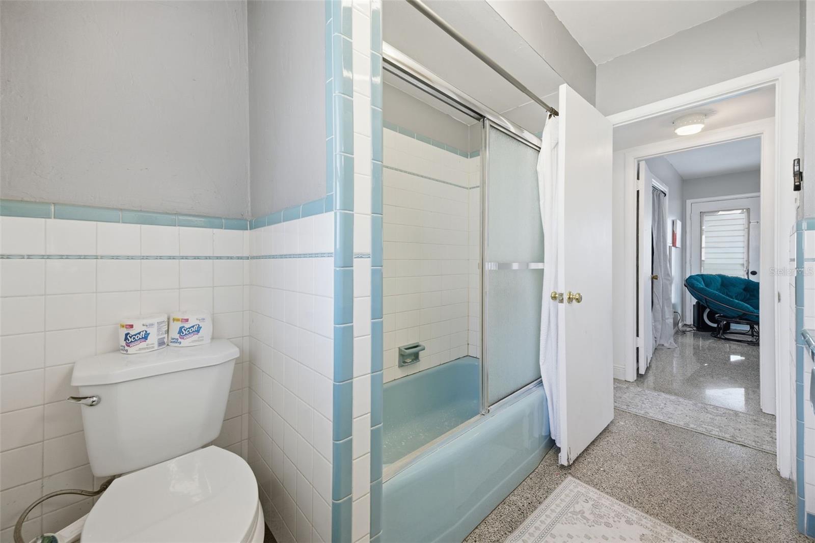 2nd bathroom bathtub with shower