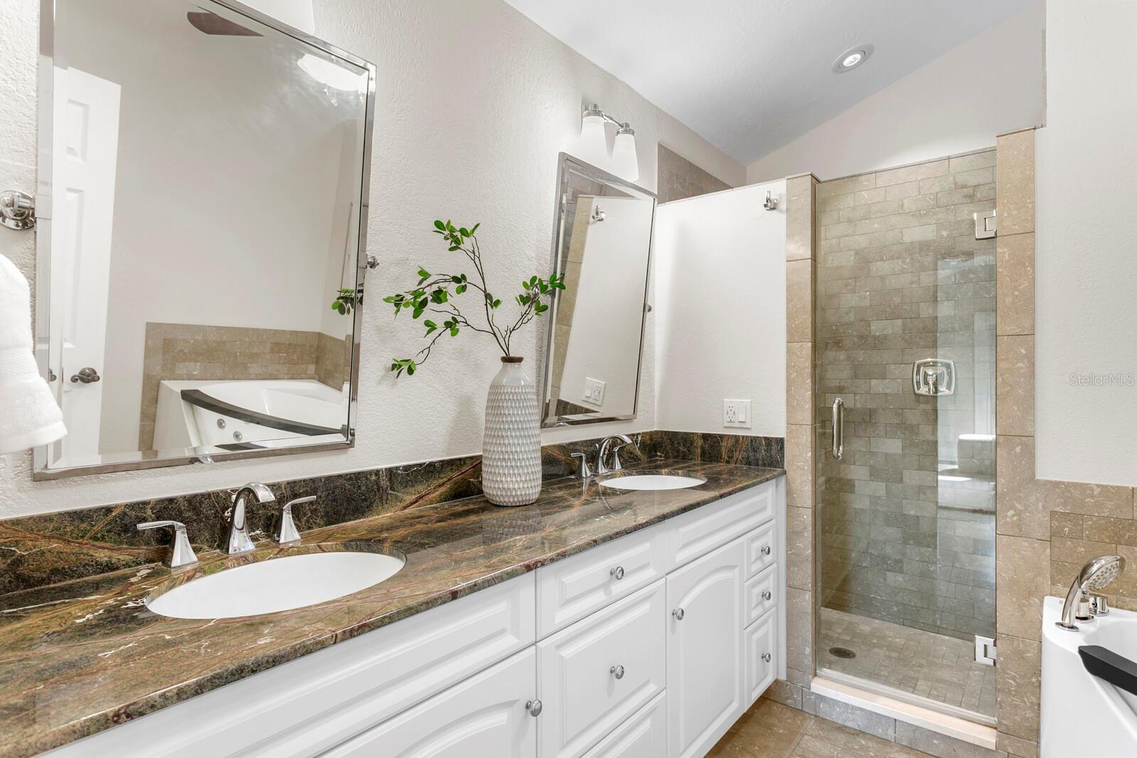 Primary bathroom with double vanity