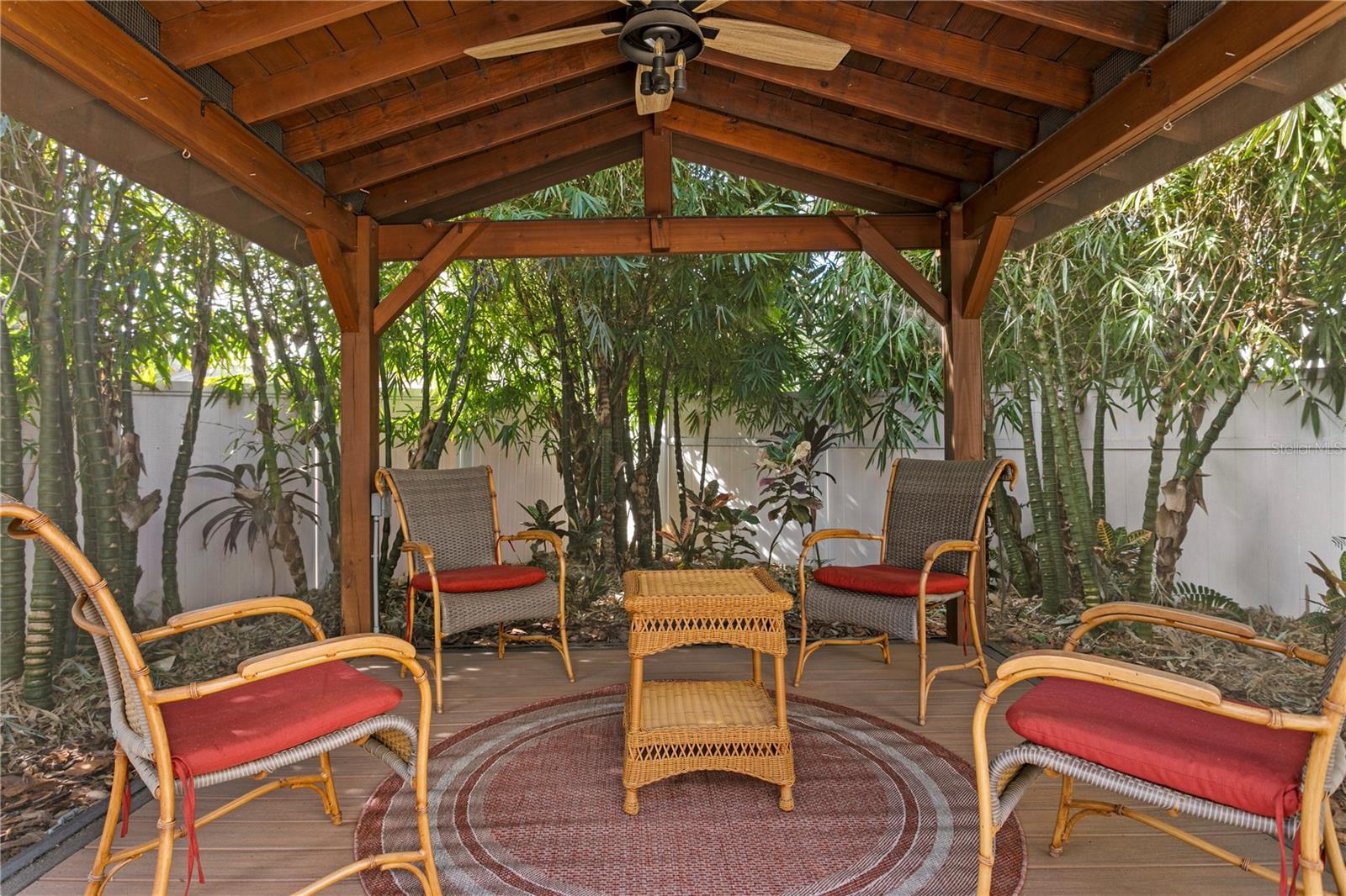 Screened in garden gazebo