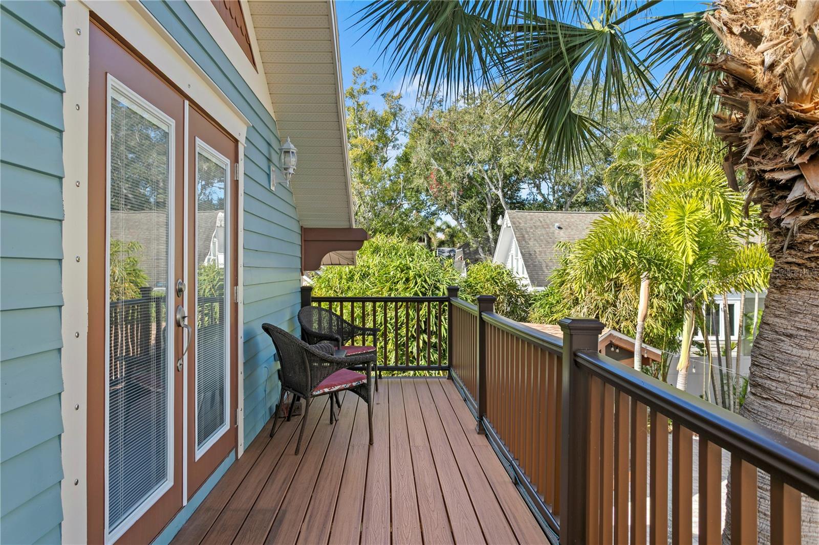 Trex deck from guest apartment
