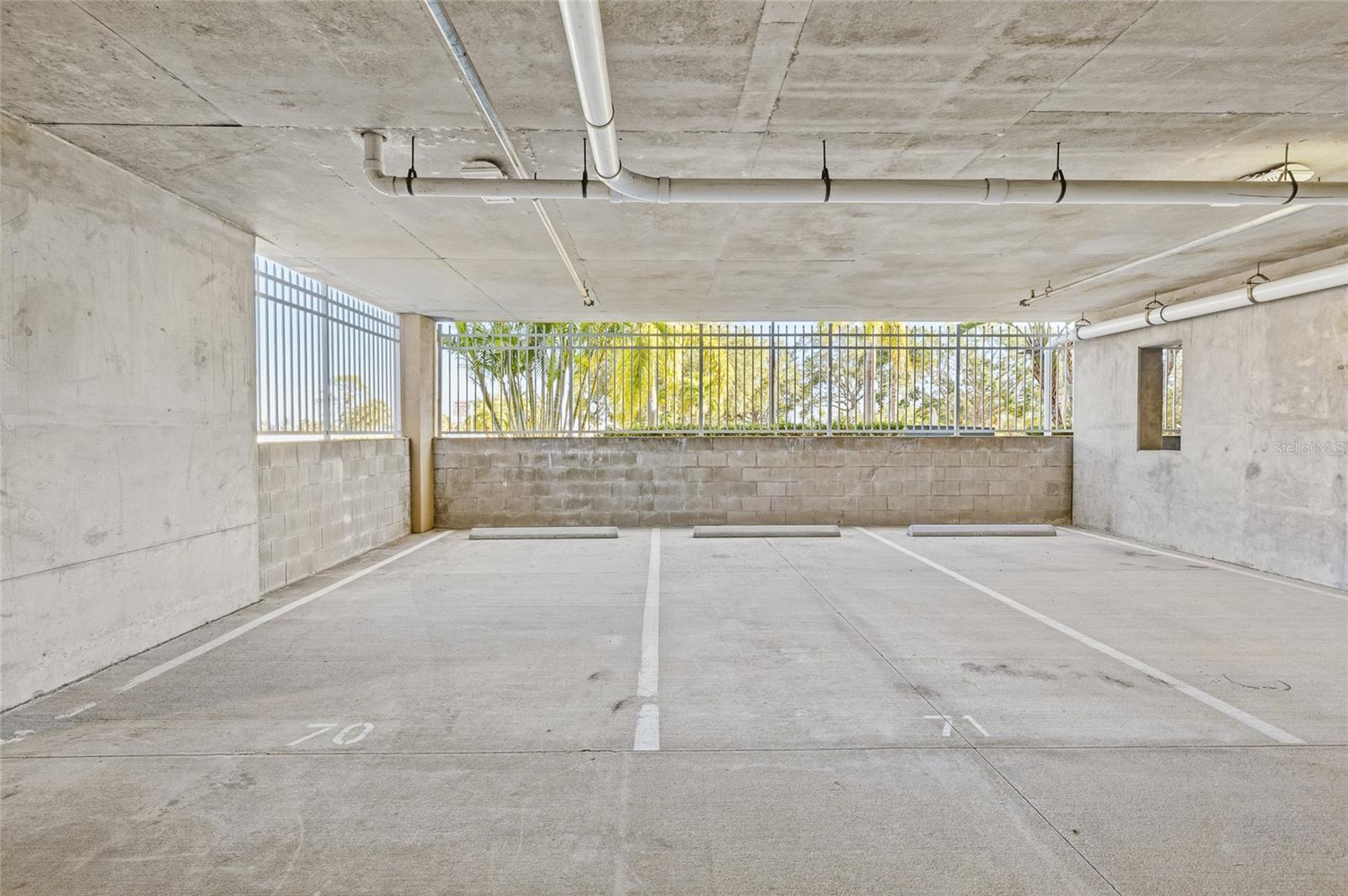 2 Deeded parking spaces in garage