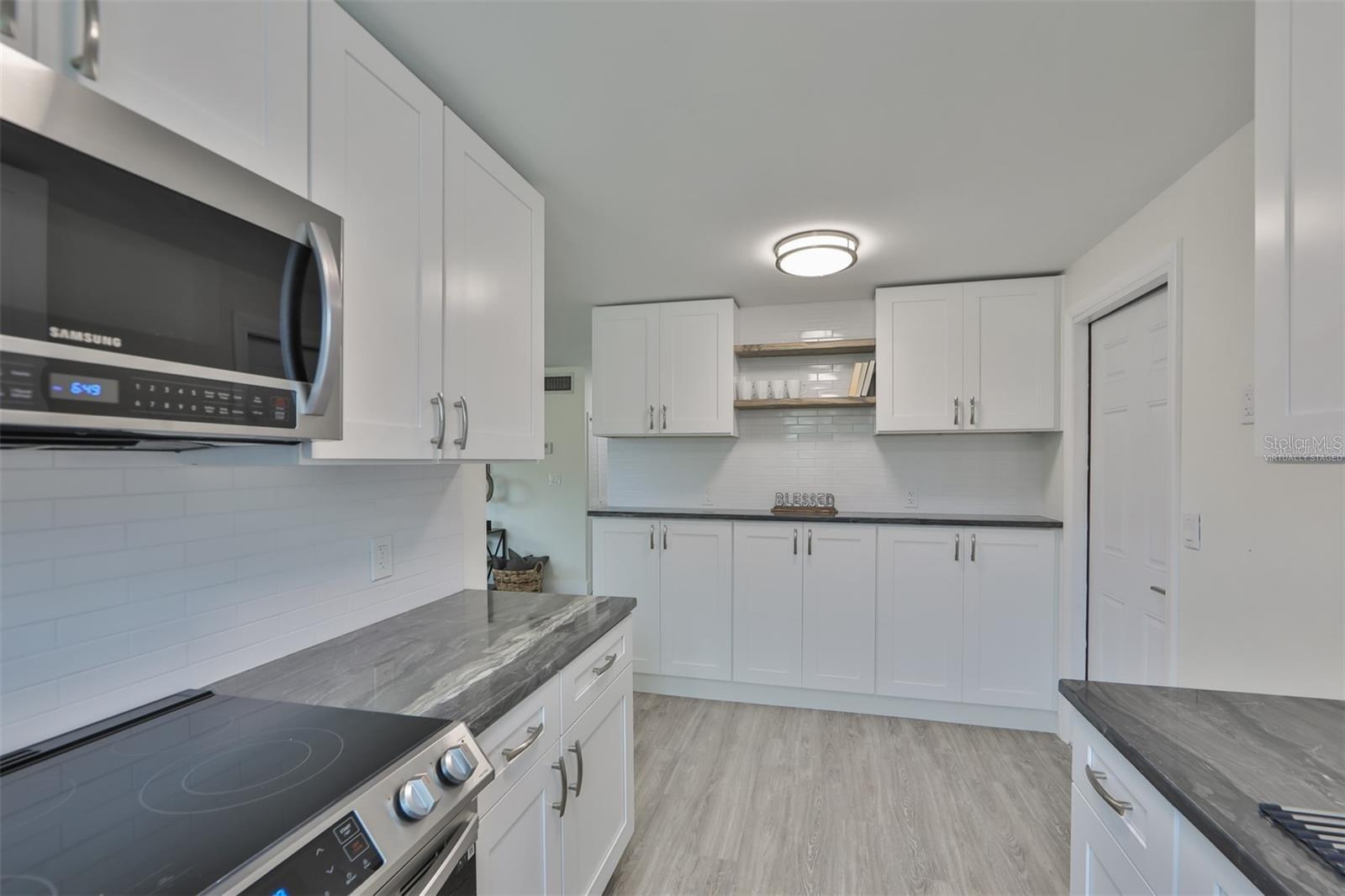 Living room virtually staged