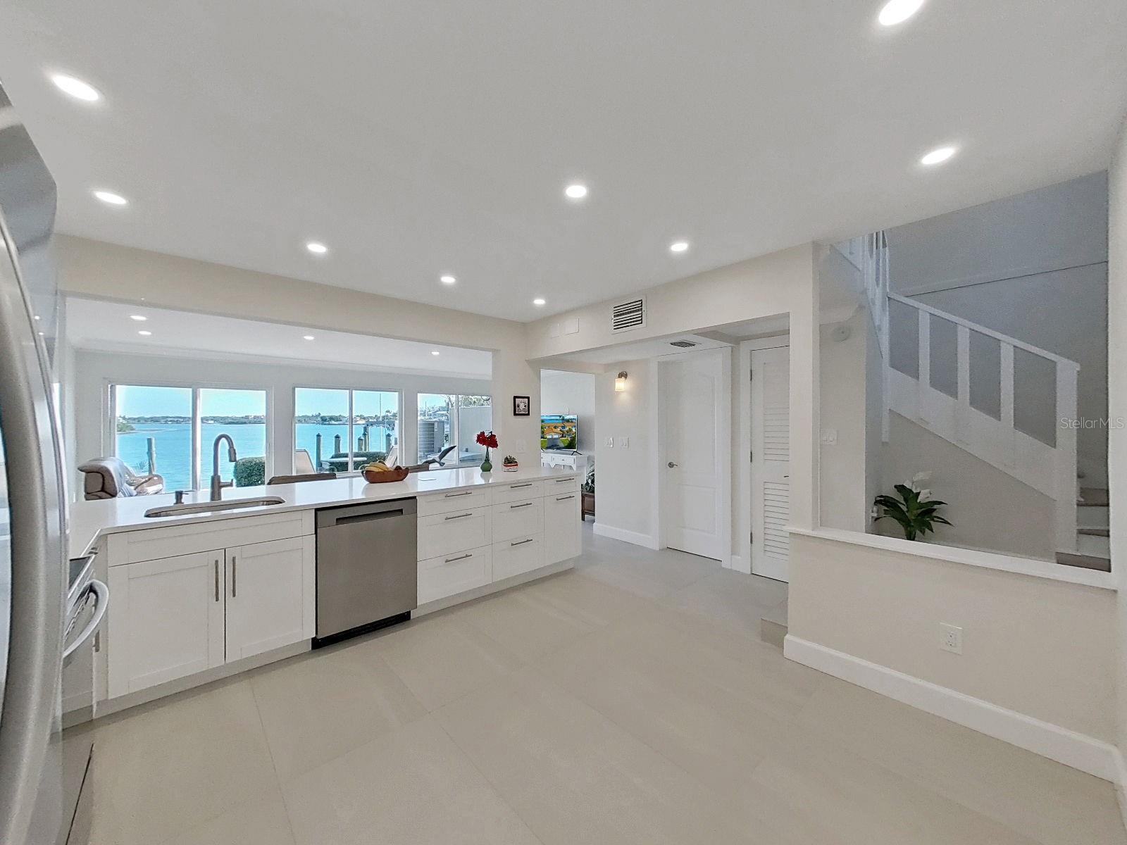 Enough space in kitchen for a breakfast table.