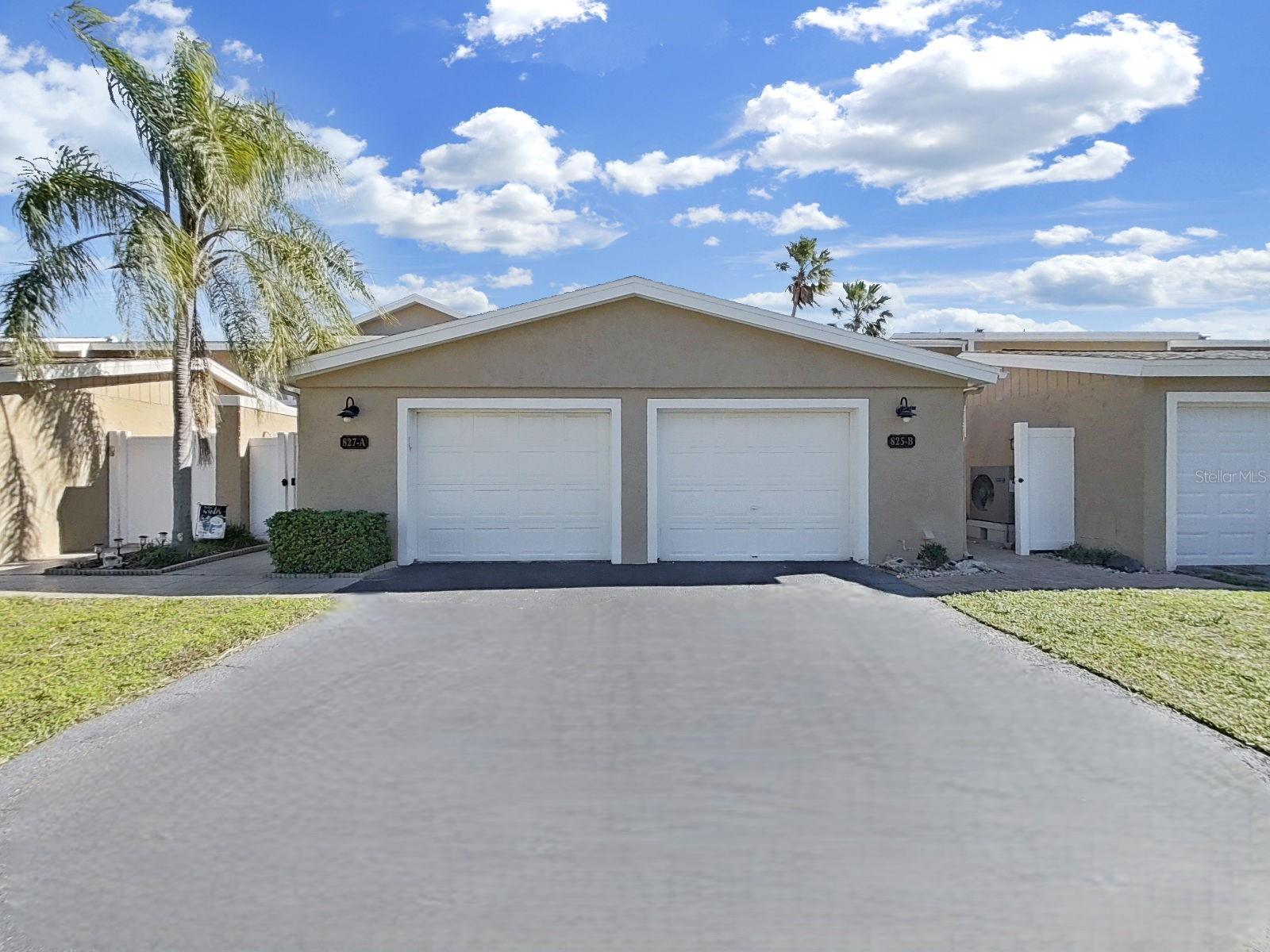 Private gated entrance and courtyard