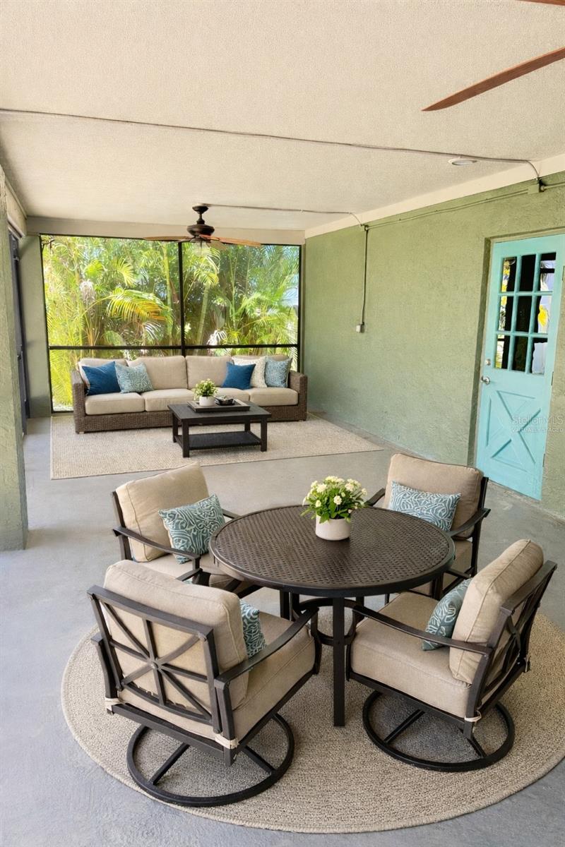 Virtually staged undercover patio