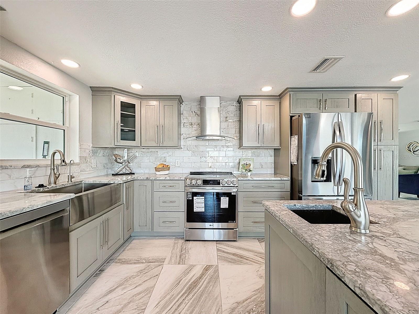 Prep sink in the island