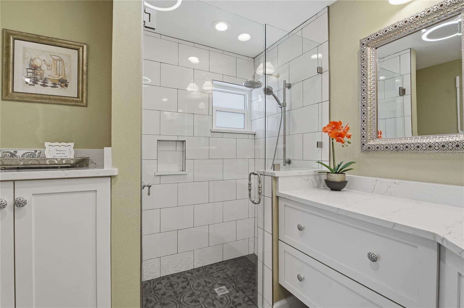 SPACIOUS WALK IN SHOWER IN GUEST BATH