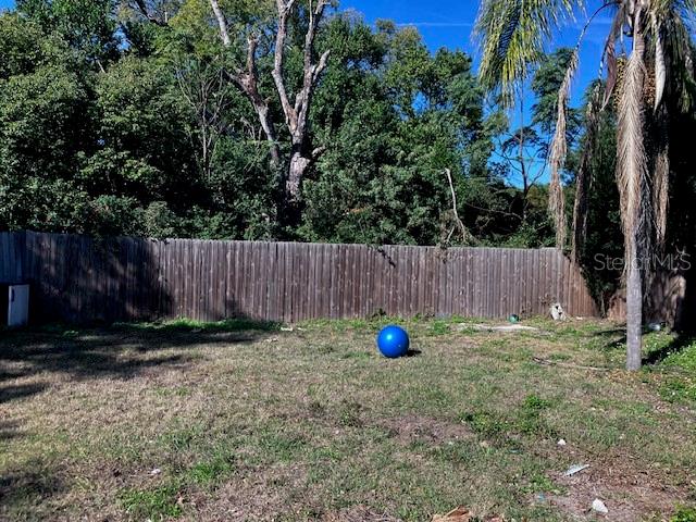 Back yard with no rear neighbors