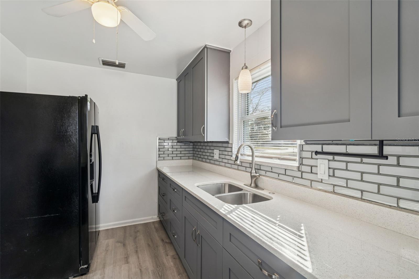 Kitchen with quartz countertops