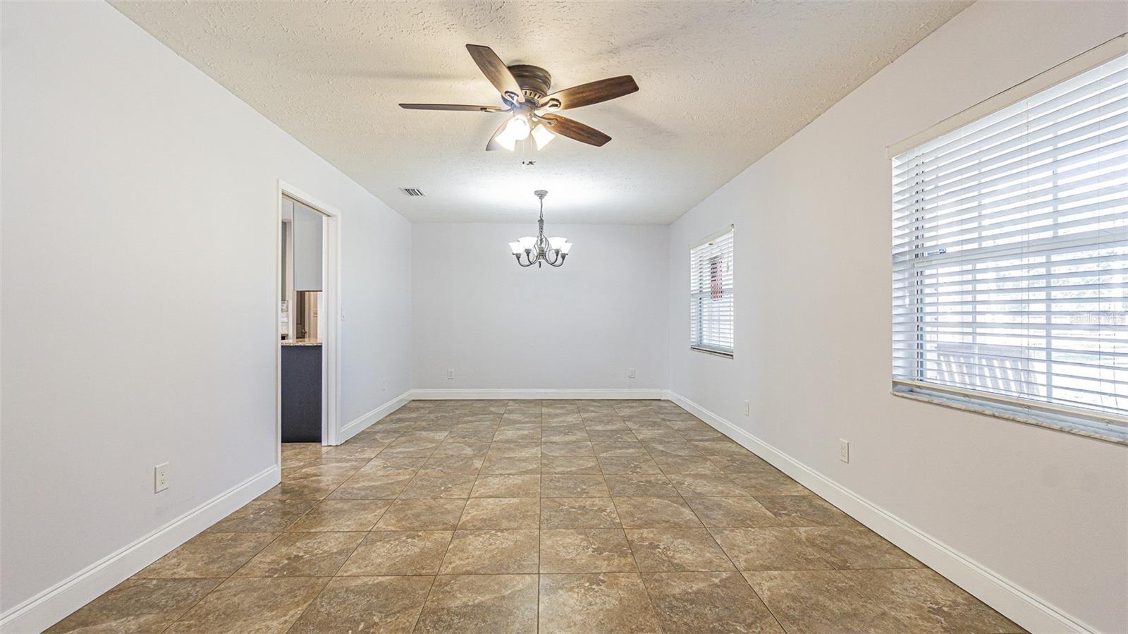 View from foyer of living/dining