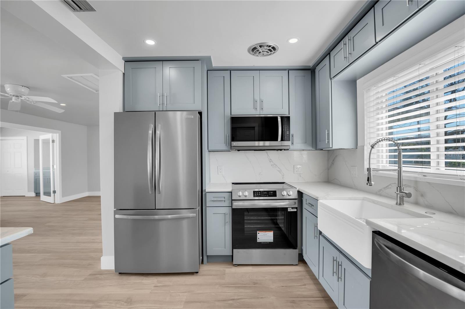 All new stainless steel appliances