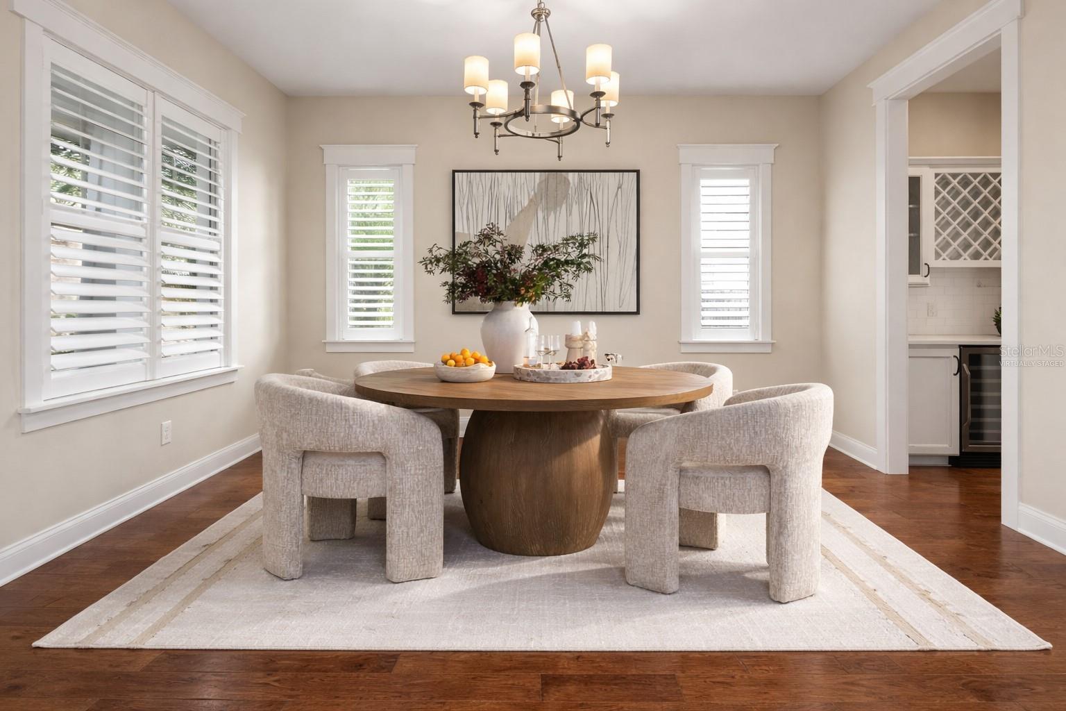 Virtually Staged Formal Dining Room