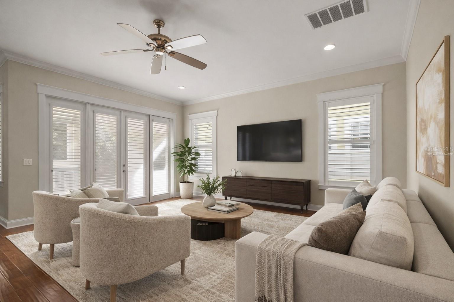 Virtually Staged Living Room Area