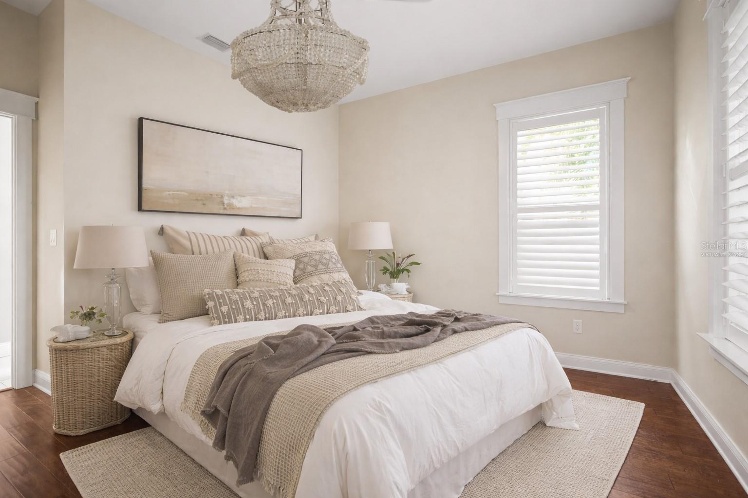 Virtually Staged Bedroom on 1st Floor