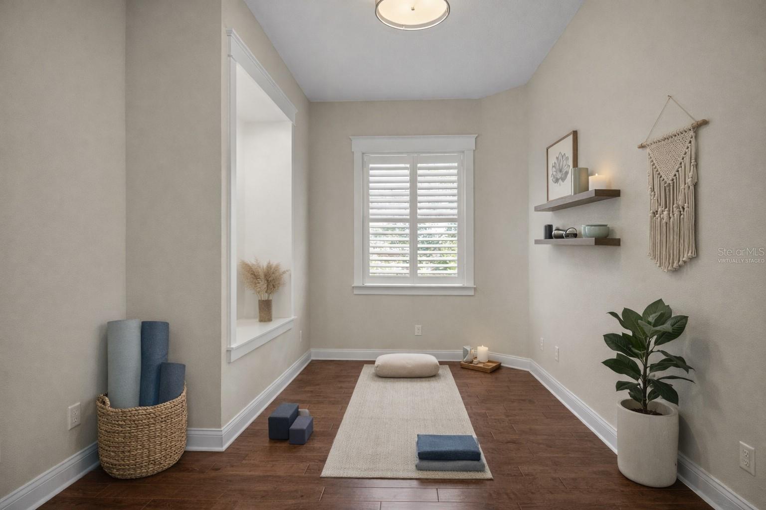 Virtually Staged Study/Office/Workout Area