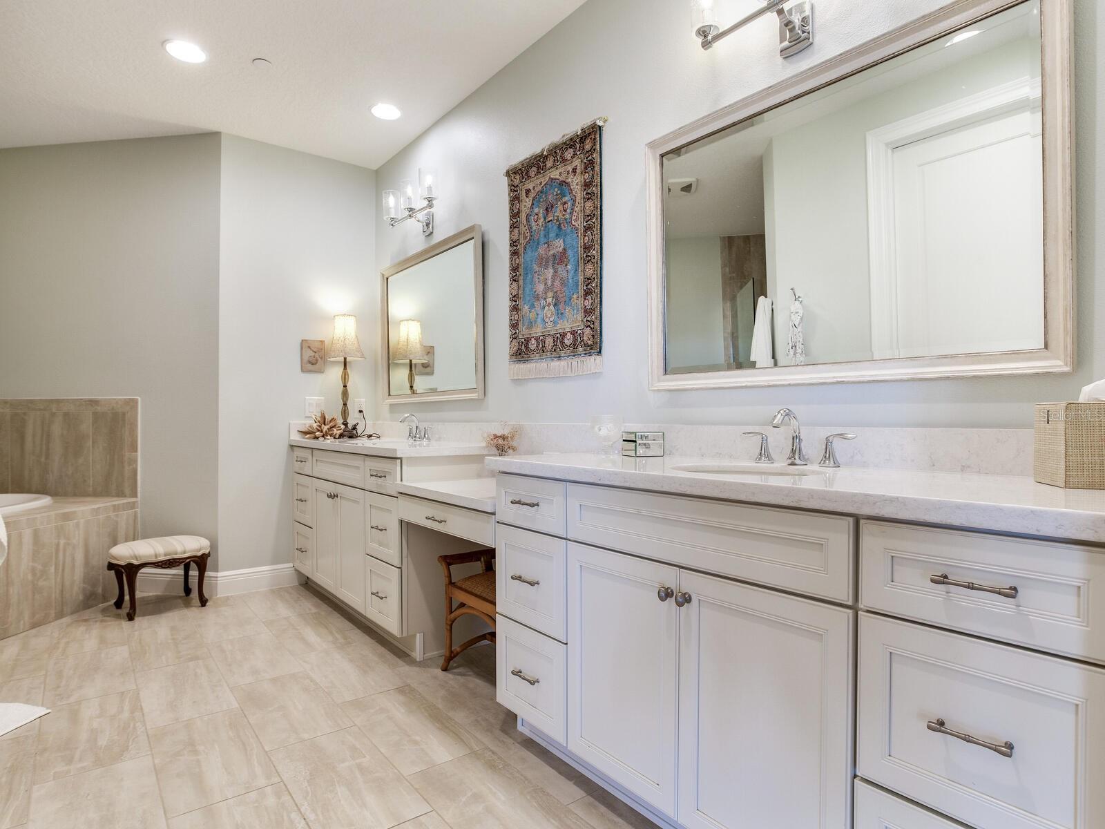 Primary Bathroom with upgraded finishes