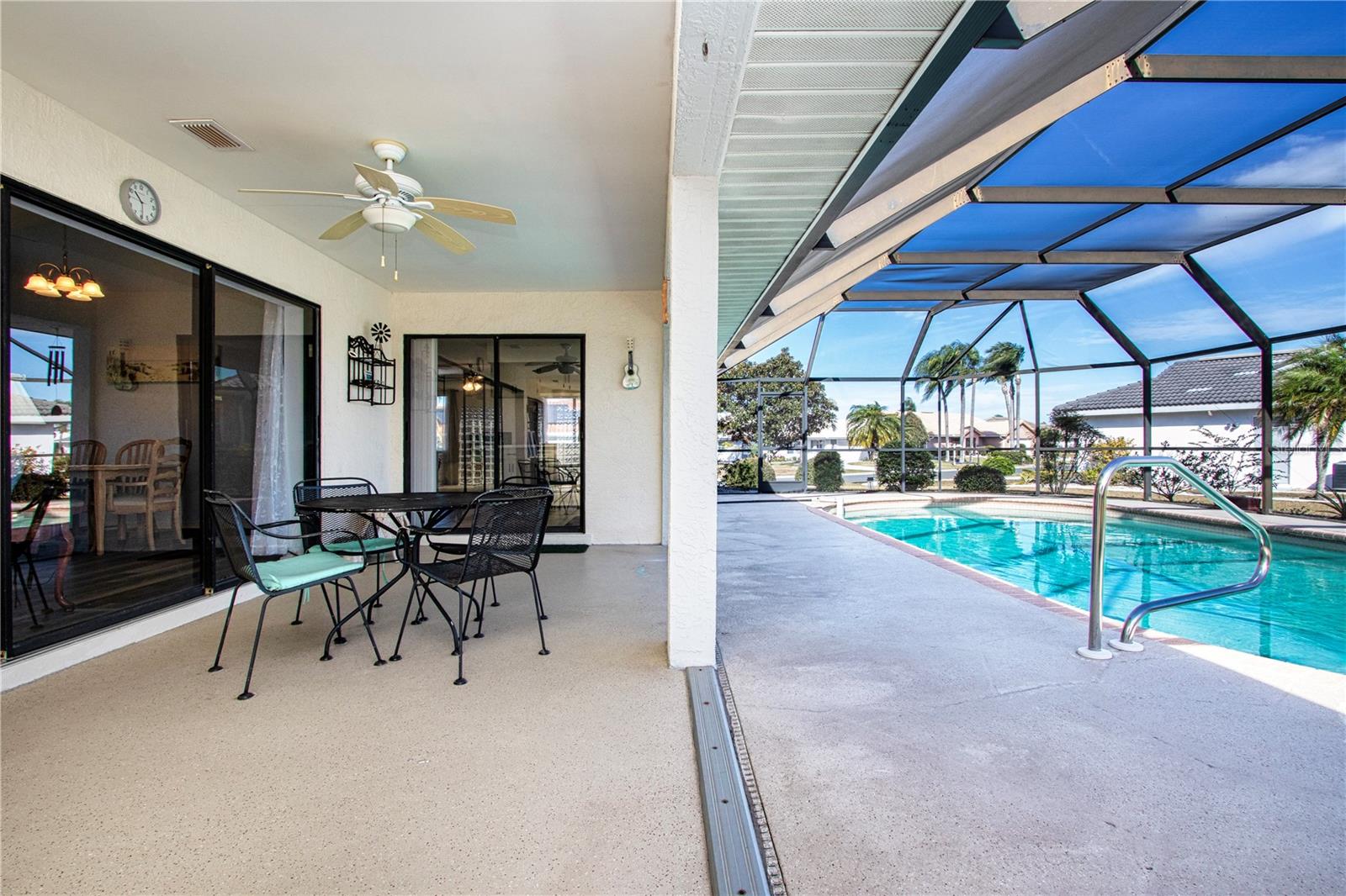 Lanai and pool area