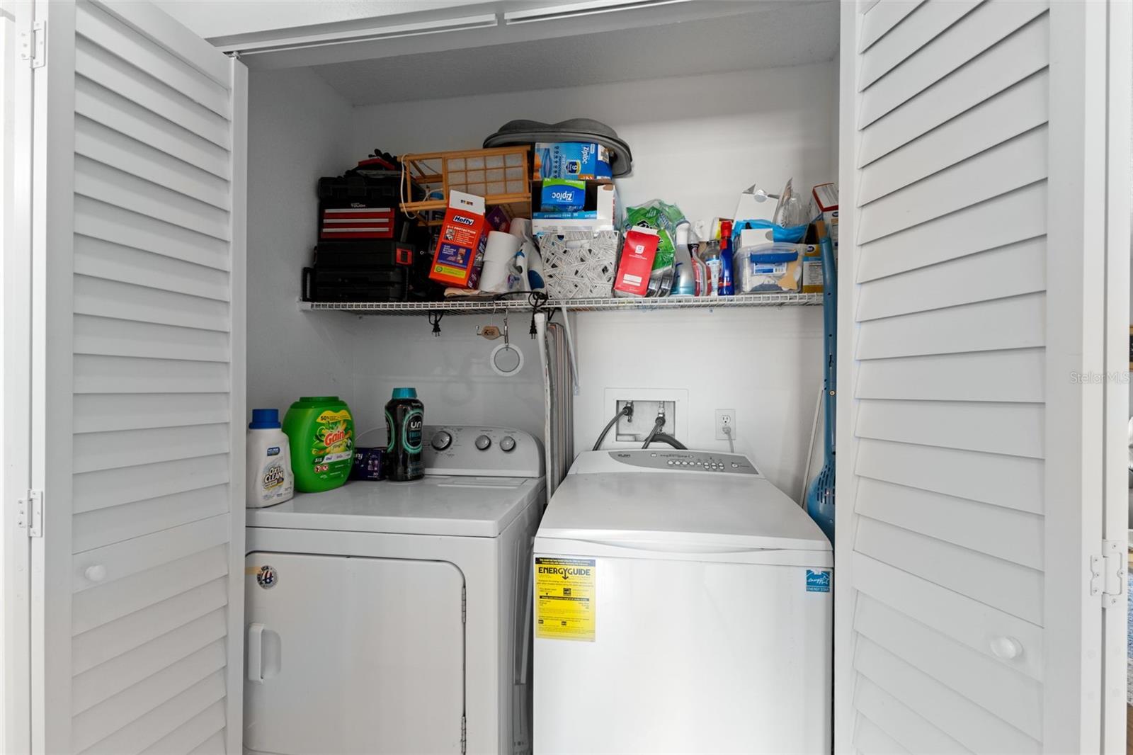 washer and dryer inside