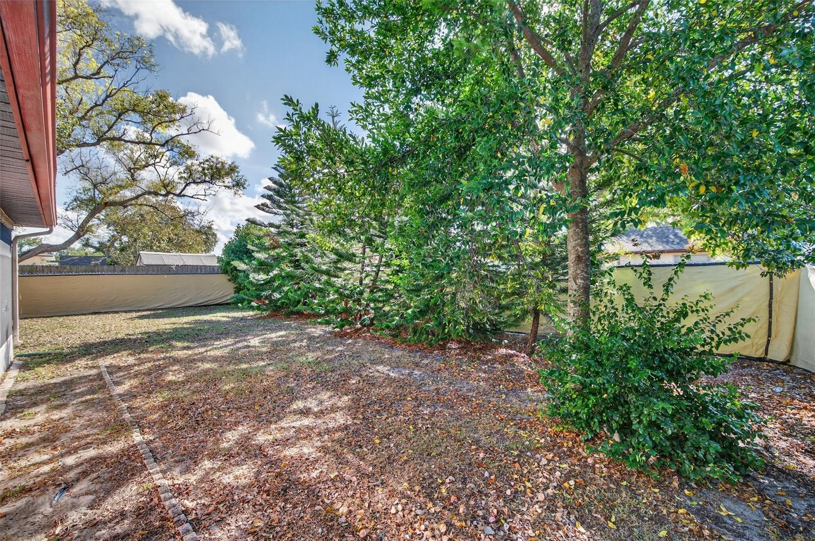 Private back yard offering a great place for children or pets to play