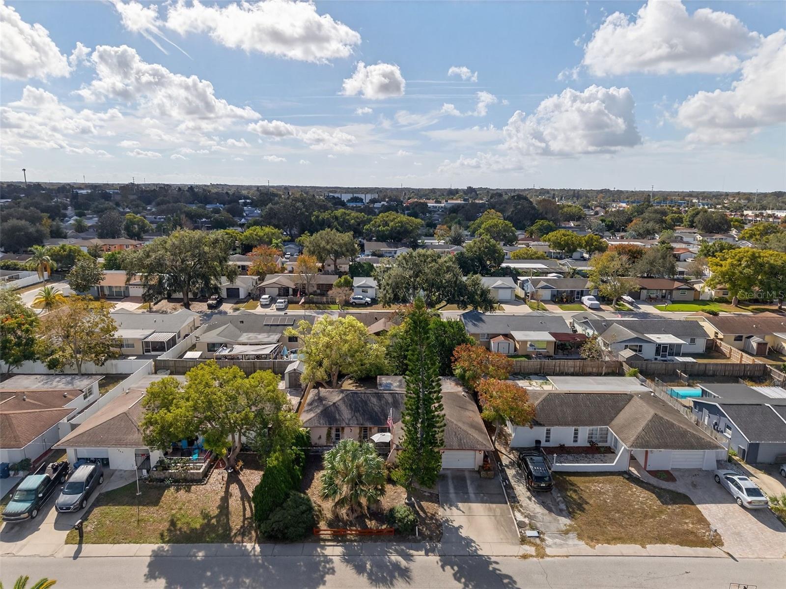 Aerial photo of the front elevation