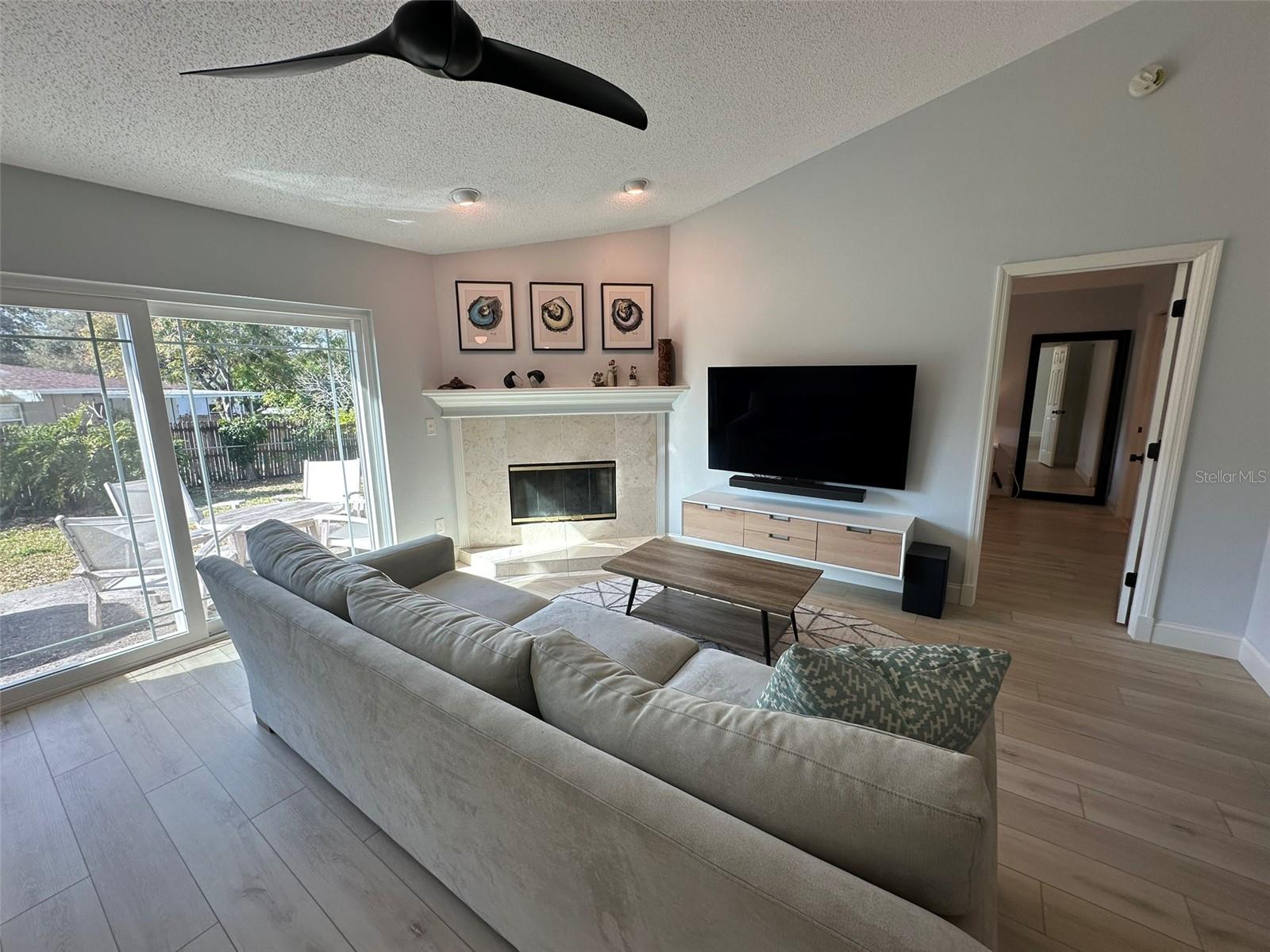 Living Great Room with Fireplace