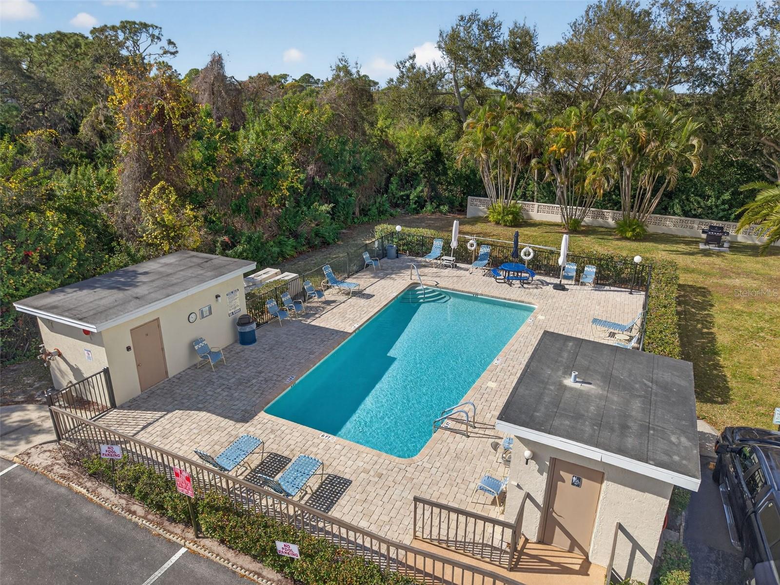 One of two swimming pools